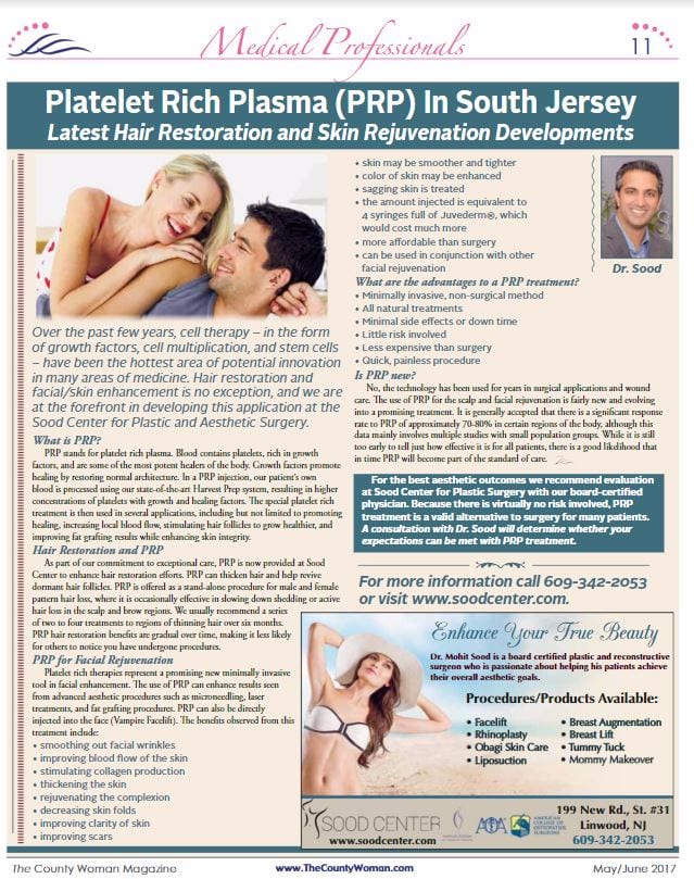 Sood Center Feature Page for ACW Magazine for May/June 2017