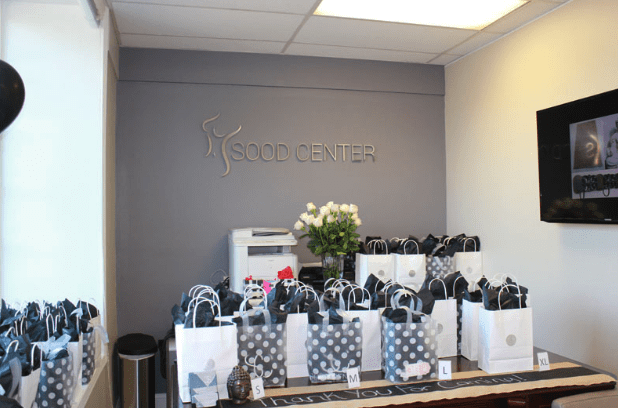 Opening Event Gift Bags and Size Labels on Table