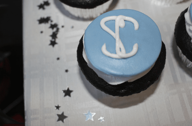 Single Cupcake with Sood Center Logo Decorative Frosting