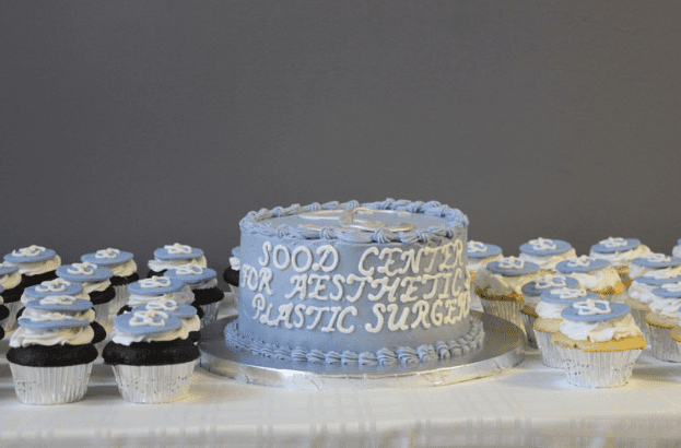 Cake and Cupcakes Decorate with Sood Center Logo