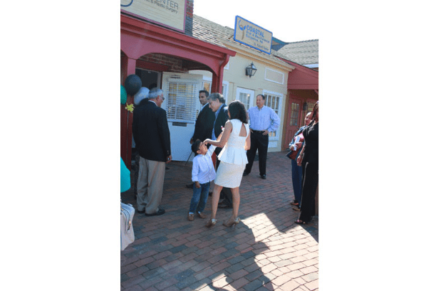 Front Entrance of the Office with Event Guests - Close Shot