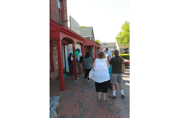 Patio of The Sood Center with Guests of Grand Opening